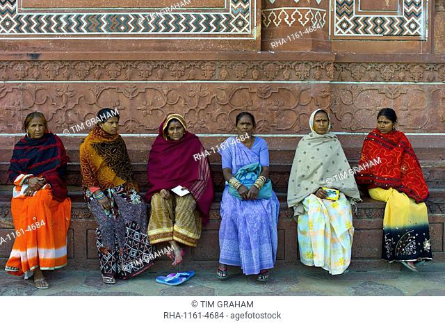 Indian women visiting The Taj Mahal, Uttar Pradesh, India