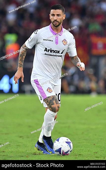 Cremonese player Cristian Buonaiuto during the match Roma v Cremonese at the Stadio Olimpico. Rome (Italy), August 22nd, 2022