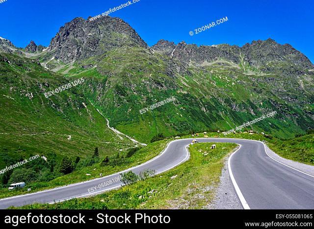 Silvretta Hochalpenstrasse, Vorarlberg, Österreich, Silvretta High Alpine Road, Austria