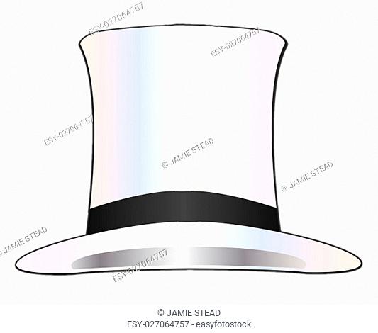 A white top hat over a white background