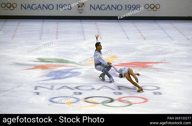 firo: Sport, winter sports Olympia, Olympiad, 1998 Nagano, Japan, Olympic Winter Games, 98, archive images figure skating, ice pair skating