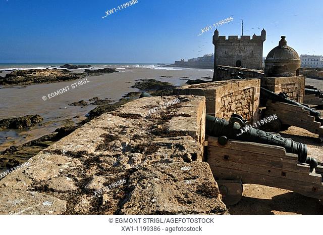 portuguese fortress in the oldtown of Essaouira, Unesco World Heritage Site, Morocco, North Africa