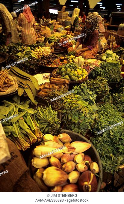 Array of Produce at Central Market, one of SE Asia's busiest, Kota Bharu, Malaysia