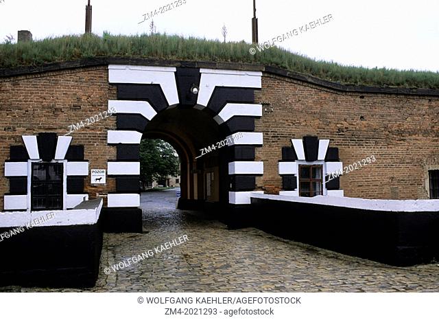 CZECH REPUBLIC, TEREZIN (THERESIENSTADT), ENTRANCE TO CONCENTRATION CAMP (OLD FORTRESS)