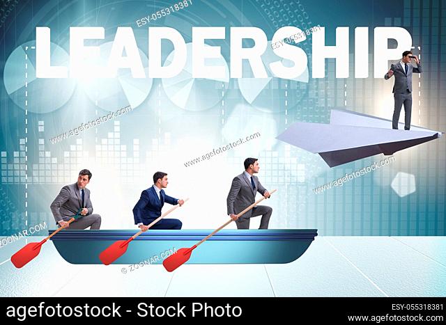 Leadership concept with various business people