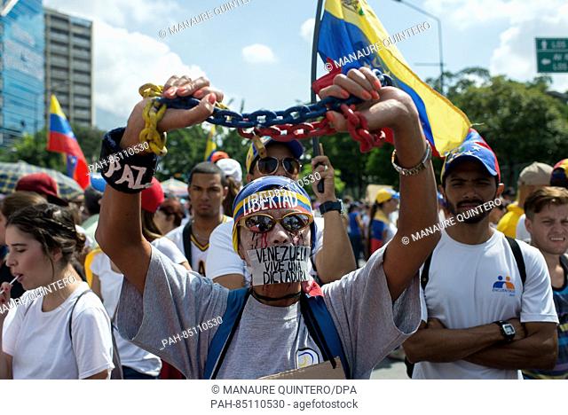 Hundreds of thousands of protesters took to the streets in Caracas, Venezuela, on 26 October 2016 to demand a referendum to recall President Nicolas Maduro that...