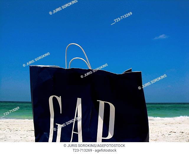 GAP bag on beach