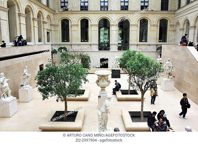 Museum of Louvre, Puget courtyard, Paris, France
