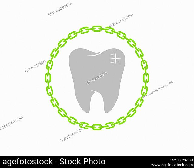 Clean teeth in the circle stirrup teeth