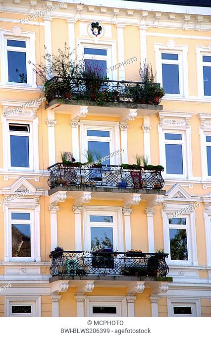 Balconies on a beautifully reconditioned house
