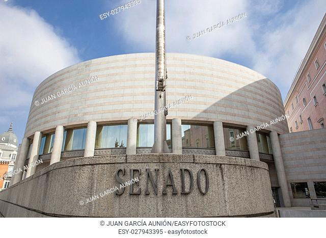 Spanish senate building in Madrid, Spain