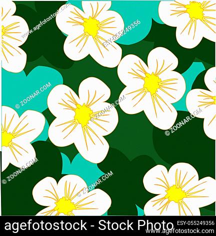 Year glade with flower of the white colour on green background