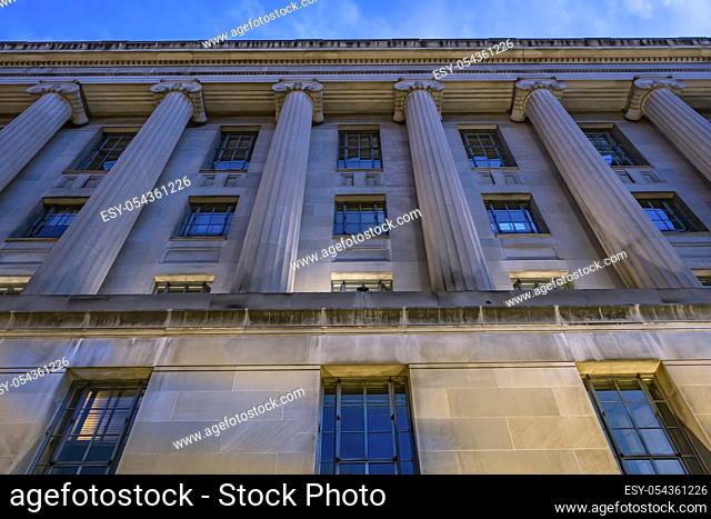 Facade Robert F Kennedy Justice Department Building Pennsylvania Avenue Washington DC Completed in 1935