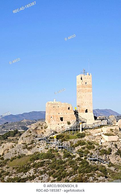 Castillo de Penella, Alcoy, Cocentaina, Alicante, Costa Blanca, Spanien