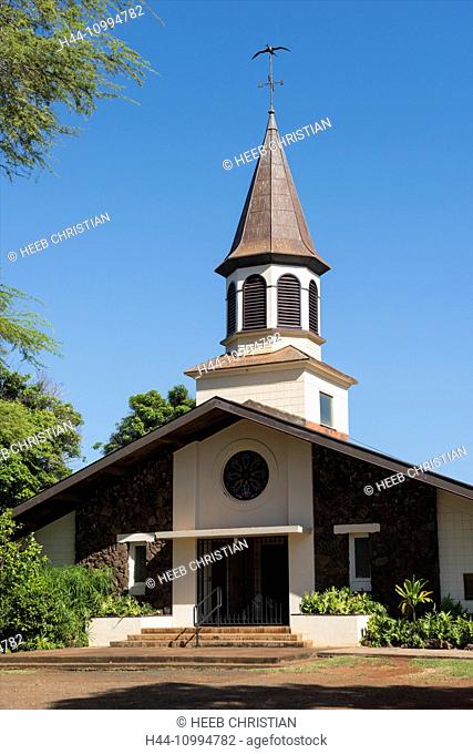 USA, Hawaii, Oahu, Haleiwa, Liliuokalani, protestant church
