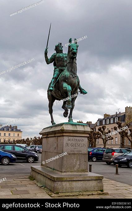 equestrian statue of Bertrand Du Guesclin, Dinan, France
