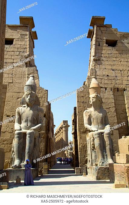 Colossi of Ramses II, Luxor Temple, Luxor, Egypt