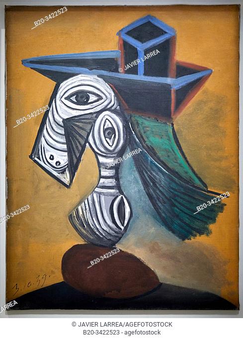 "Femme au chapeau bleu", 1939, Pablo Picasso, 1881-1973, Musée de l’Armée, Paris, France