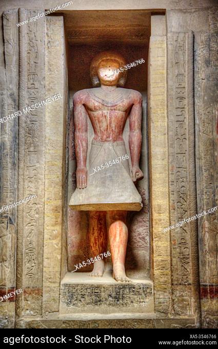 Statue of Mereruka, Mastaba of Mereruka, Necropolis of Saqqara, UNESCO World Heritage Site, Saqqara, Egypt