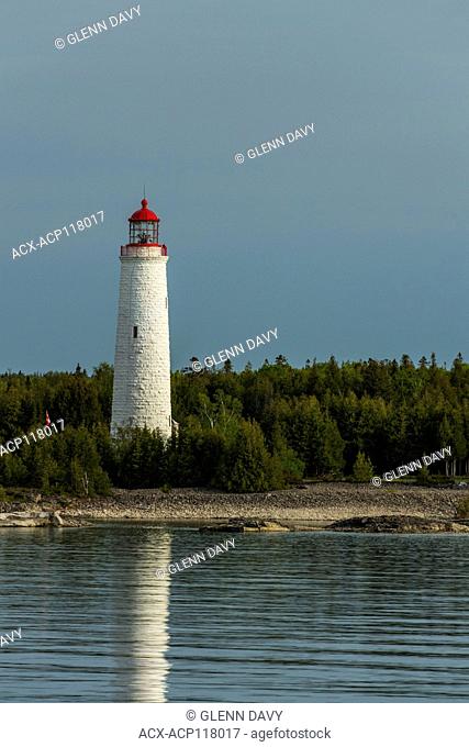 Lighthouse on Cove Island, from the Chi-Cheemun ferry, Georgian Bay, Ontario, Canada