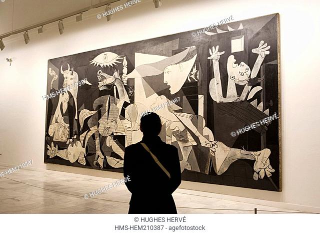 Spain, Madrid, Reina Sofia Museum, Guernica by Pablo Picasso