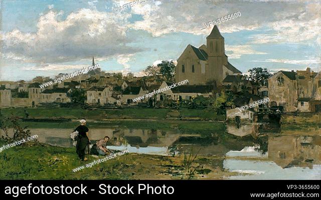 Maris Jacob - View of Montigny Sur Loing - Dutch School - 19th Century