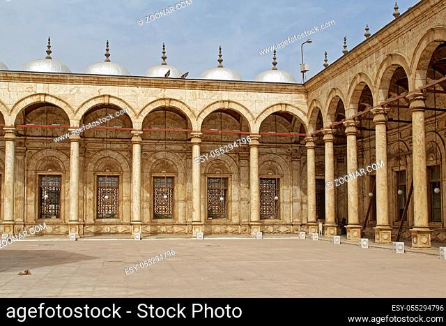 Arch Pillars at Alabaster Mosque in Cairo Citadel Egypt