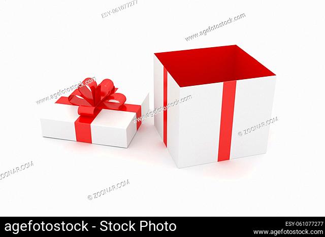 Gift Box - Isolated on White Surface