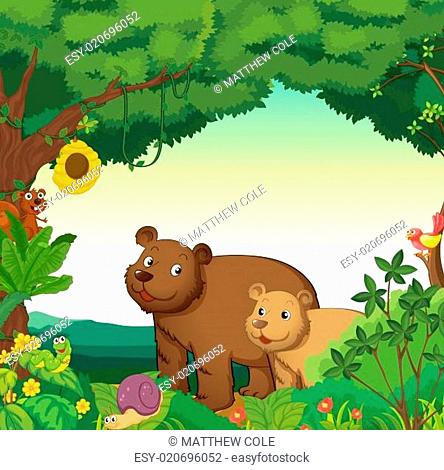 Cartoon in the jungle Stock Photos and Images | agefotostock