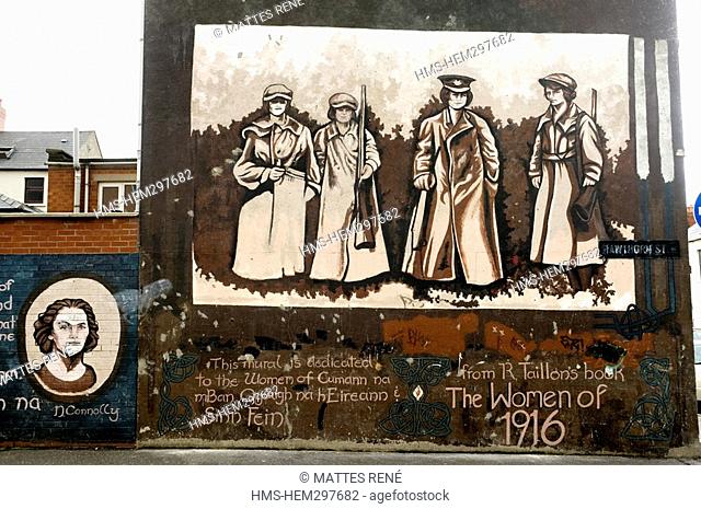 United Kingdom, Northern Ireland, Ulster, Belfast, West Belfast, Cavendish Street, wall painting