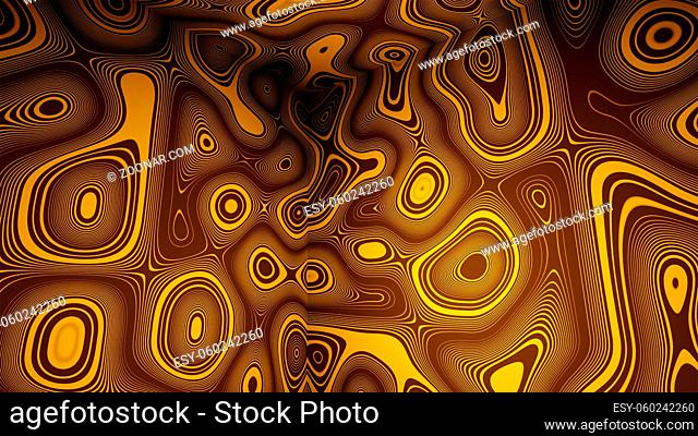 3D Illustration. Flowing abstract waves
