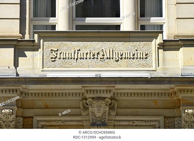 Frankfurter Allgemeine Zeitung, Mittelstrasse, Mitte, Berlin, Deutschland