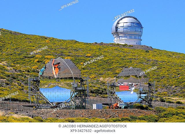 Astronomical observatory. Roque de los Muchachos. Caldera de Taburiente National Park. La Palma. Canary Islands. Spain