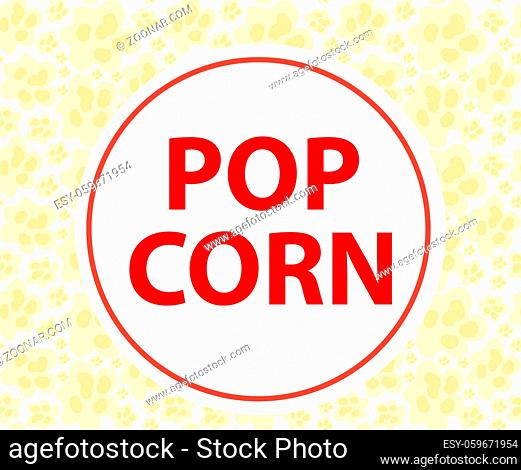 Popcorn seamless pattern, endless texture. Repeating background. illustration