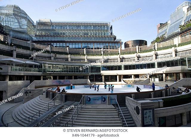 Broadgate Circle in the heart of Broadgate complex, London  Complete with outdoor ice skating rink during the winter months