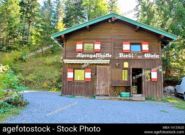 mountain hut riedl, riedlhütte, austria, tyrol, kaiser mountains, ellmau, house, scenery, nature, alps, alpine region, holiday region, forest
