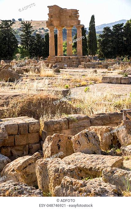 Temple of the Dioscuri - Valley of the Temples, Agrigento, Sicily, Italy - May 22nd 2017