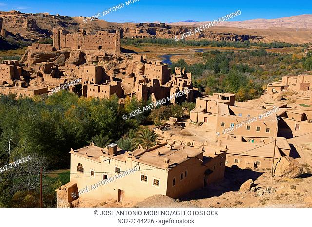 Old Kasbah, Itran, El Kelaa M'Gouna, Vallée des Roses, Rose Valley, Sous-Massa-Draa, High Atlas, Morocco, Africa