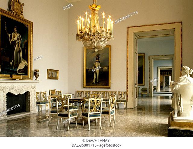 Interior of Palace of Capodimonte, Naples (UNESCO World Heritage List, 1995), Campania. Italy, 18th century