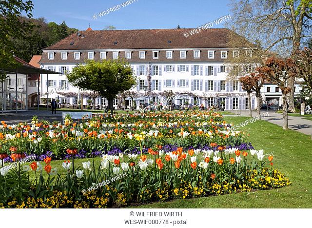 Germany, Baden-Wuerttemberg, Ueberlingen, Garden and Bad-Hotel
