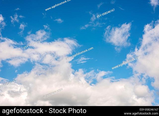 nature background of white clouds on blue sky