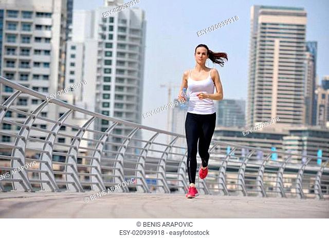 woman jogging at morning