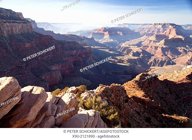 South Kaibab trail through Grand Canyon National Park, Arizona, United States of America, USA