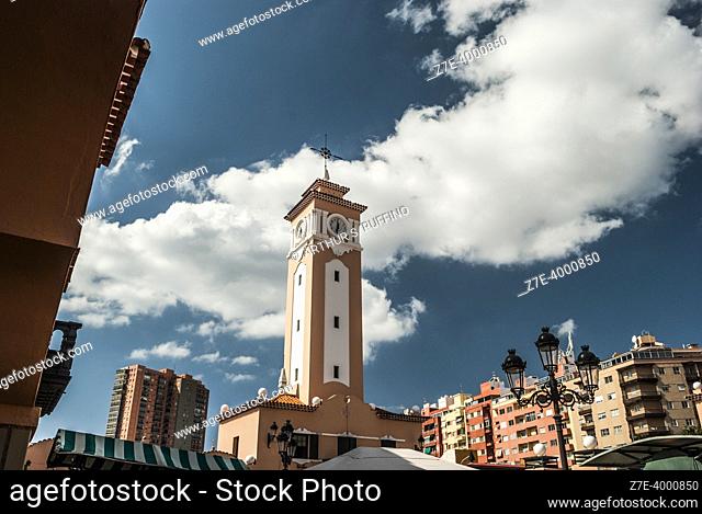 Mudéjar architectural style tower. La Recova/Our Lady of Africa Market (Mercado de Nuestra Señora de Ã. frica). Santa Cruz de Tenerife, Canary Islands