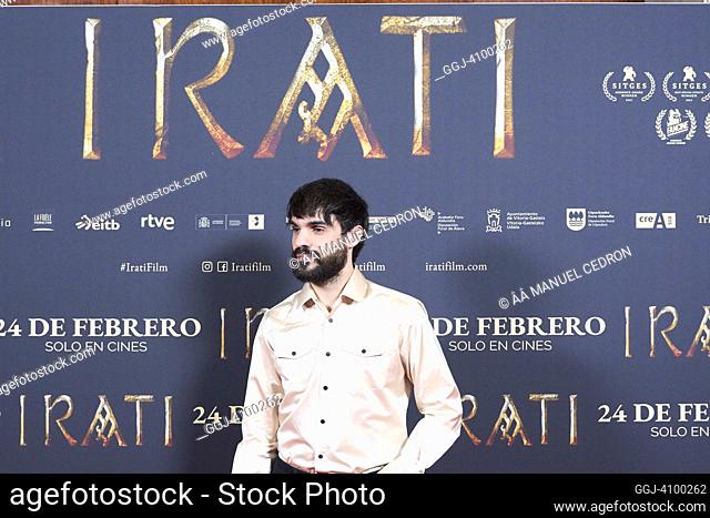 Eneko Sagardoy attends 'Irati' Premiere at Palacio de la Prensa Cinema on February 22, 2023 in Madrid, Spain