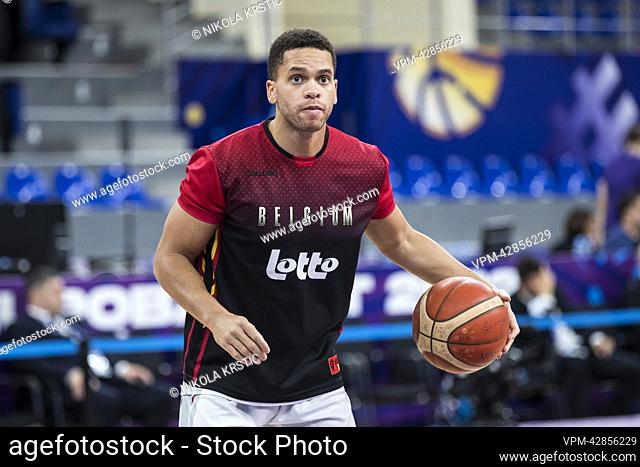 Emmanuel Lecomte of Belgium.. pictured before the start of a basketball match between Turkey and the Belgian Lions, Tuesday 06 September 2022, in Tbilisi