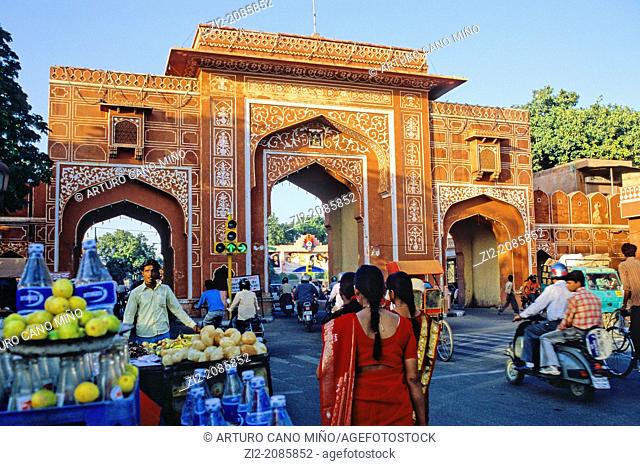 Ajmeri Gate, Jaipur, Rajasthan state, India