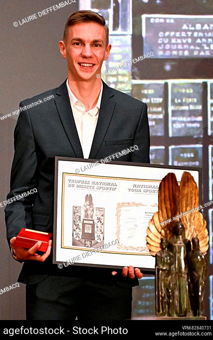 Belgian Bart Swings pictured during the award ceremony for the National Trophy of Sports Merit 2023 (Trophee National du Merite Sportif - Nationale Trofee voor...