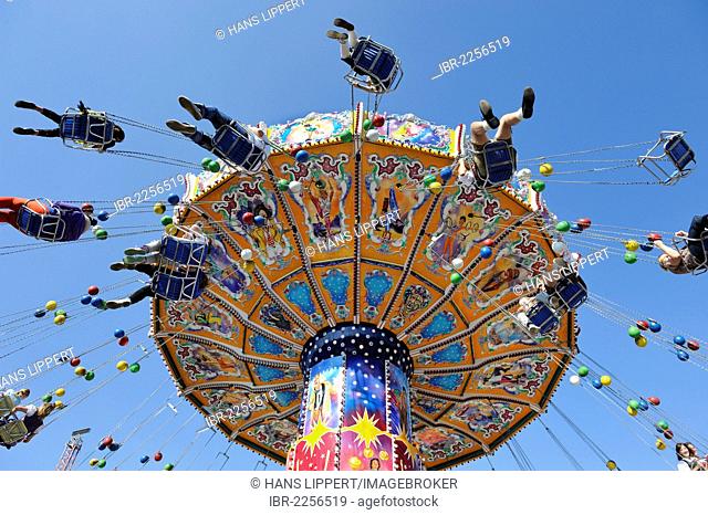 Swing carousel, chairoplane, Oktoberfest, Munich, Upper Bavaria, Bavaria, Germany, Europe
