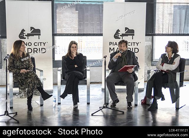 DELEGATE OF CULTURE OF THE CITY COUNCIL OF MADRID ANDREA LEVY, FESTIVAL DIRECTOR CARMELO DI GENNERO, THE PIANIST ROSA TORRES PARDO AND SPONSOR REPRESENTATIVE AT...